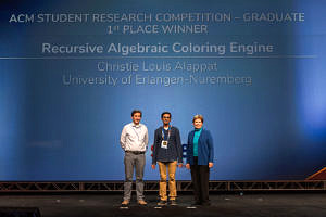 C. Alappat Ende 2018 in Dallas bei der ACM Student Research Competition