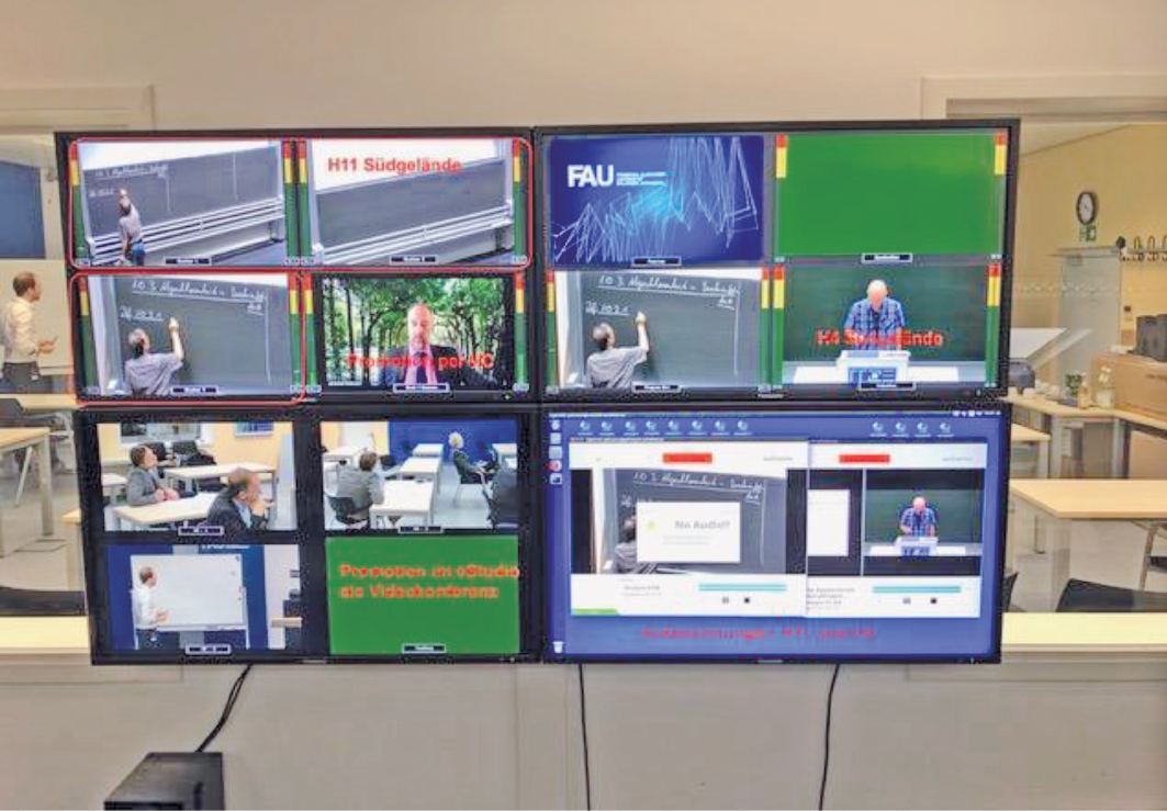 Monitore-E-Regie mit Blick aufs E-Studio